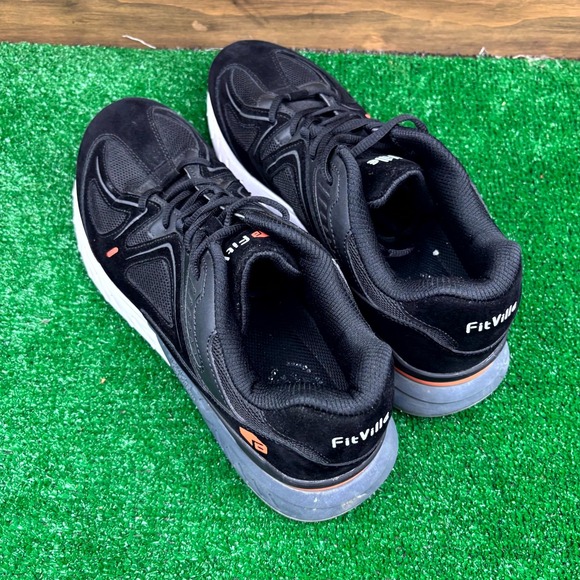 Fitville Rebound Core V1 Sneakers Men's 12.5W Black Leather Lace Up Low Top - Picture 14 of 16